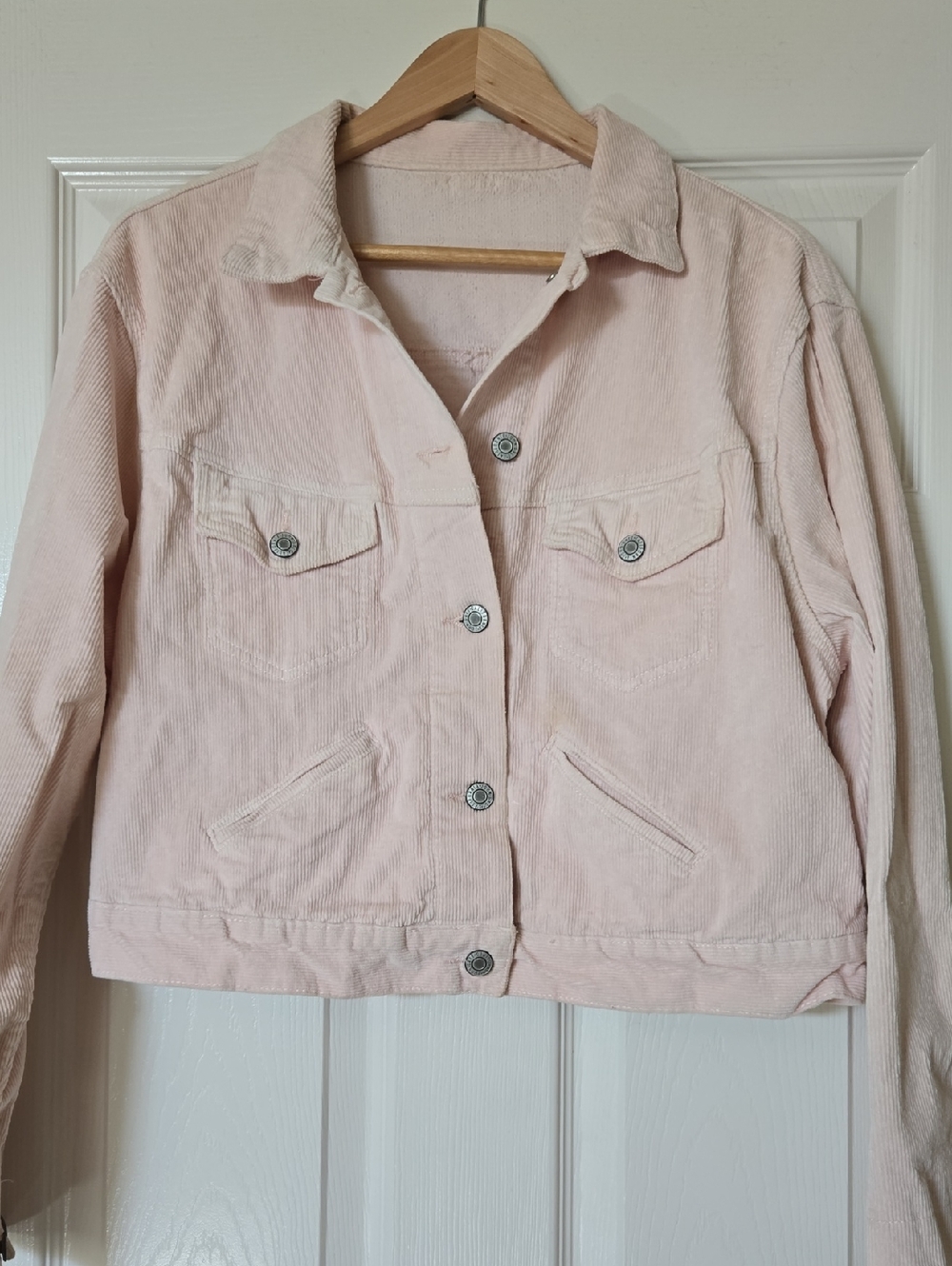Brandy Melville Pale Pink Corduroy Jacket
